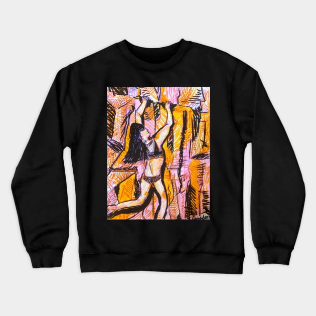 Abstract Climb Art Crewneck Sweatshirt by HeartonSleeves